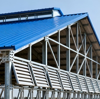 Structure en acier préfabriquée fournie par un fabricant chinois pour l'élevage de chèvres et de moutons, conception de hangar pour l'élevage d'animaux