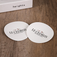 Sous-verre en papier en gros sous-verre en carton absorbant bière café eau sous-verre en papier jetable pour hôtel