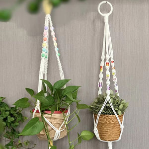90cm <span class=keywords><strong>Macramé</strong></span> plante cintres intérieur cintre support <span class=keywords><strong>suspendu</strong></span> jardinière accrocher <span class=keywords><strong>Pot</strong></span> paniers Boho salon fait à la main en gros EH2504065 - Product Image 3