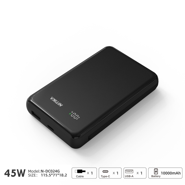 N-DC024G 45W Power Bank with Semi-Solid-State Battery & Built-in Cable