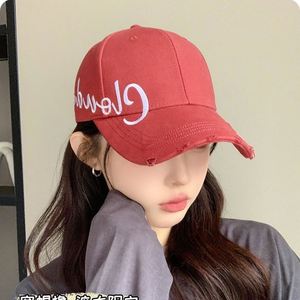 Korean Street Style Curved 6-Panel <b>Baseball</b> <b>Cap</b> Women Men Adjustable Embroidery Sun Hat Spring Autumn Summer - Product Image 3