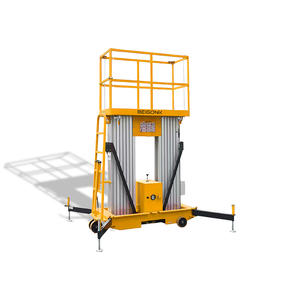 एल्यूमीनियम मिश्र धातु डबल मास्ट लिफ्ट दो मास्ट लोड पोर्टेबल ऊर्ध्वाधर लिफ्ट मंच हाइड्रोलिक - Product Image 1