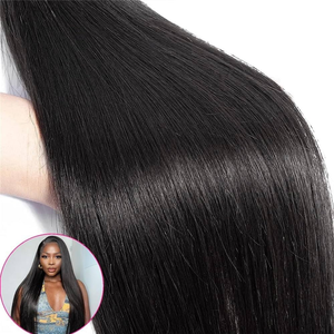 Prix d'usine – Fibres capillaires naturelles de salon, cheveux synthétiques super longs et lisses, mèches de cheveux raides comme des baguettes, pleines jusqu'aux pointes - Product Image 4