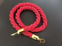 Accessoires de barrière de file d'attente en corde torsadée, corde de barrière de file d'attente rouge de 1,5 m