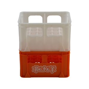 กล่องเครื่องดื่มพลาสติกแบบมีรูระบายอากาศ ปรับแต่งสีได้ บรรจุขวดได้ 24 ขวด วางซ้อนกันได้ กล่องเก็บเบียร์แบบมีช่องระบายอากาศ กล่องเก็บของพิเศษสำหรับร้านอาหารและบาร์ - Product Image 5