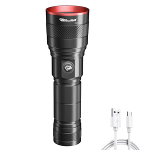 Fonjue 1200 lumen cao mạnh mẽ dài khoảng cách có thể sạc lại dẫn ngoài trời ngọn đuốc chiến thuật ánh sáng hợp kim nhôm đèn pin - Product Image 2