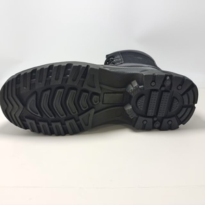 TSB101 <b>Black</b> Training long high top durable Leather <b>Boots</b> with side zip customized heavy duty <b>working</b> <b>boots</b> - Product Image 2