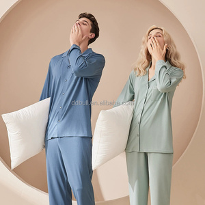 Set Pigiama Personalizzato in Tencel Modal per Adulti, Abbigliamento Coordinato per Famiglia con Bordature, per Donne e Uomini, Certificato OEKO-TEX - Product Image 2