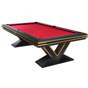 Trípode en forma <span class=keywords><strong>de</strong></span> V personalizado mesa <span class=keywords><strong>de</strong></span> billar <span class=keywords><strong>de</strong></span> madera maciza con cojín <span class=keywords><strong>de</strong></span> <span class=keywords><strong>pizarra</strong></span> diseño <span class=keywords><strong>de</strong></span> habitación <span class=keywords><strong>de</strong></span> ocho bolas negro chino - Product Image 1