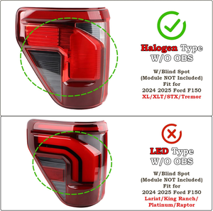 Conjunto de Luz Trasera Halógena Compatible con F150 <span class=keywords><strong>XL</strong></span>/XLT/STX/Tremor 2024 2025, Lámpara Trasera Lado del Conductor Izquierdo RL3Z-13405-C RL3413B505B - Product Image 6