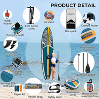Vente en gros OEM SUP Board Planche à pagaie gonflable avec pagaies de pêche pour les jeux d'eau en mer