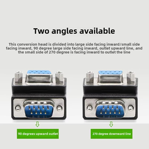 Adaptateur Série Série Système DB9 à Angle Droit KAICAP, 90 ou 270 Degrés, Options de Connecteurs Mâle/Femelle - Product Image 3