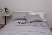 Ensemble de draps de literie d'hôtel en bambou/coton doux et respirant de luxe en gros