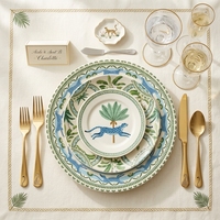 Service de table en céramique à imprimé léopard safari moderne, vaisselle de luxe pour hôtel et restaurant, assiettes à dîner, à salade et à gâteau en porcelaine 6,5/8/10,5/12 pouces
