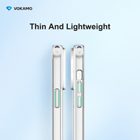 Nouvelle tendance 2023, coques de téléphone transparentes en PC TPU antichoc avec charge sans fil pour 14 Pro, design luxueux par Vokamo