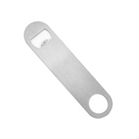 Ouvre-bouteille en acier inoxydable avec revêtement PVC plat, personnalisable avec logo, pour bière et boissons, ouvre-couvercle de bouteille