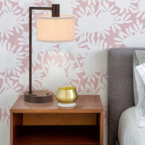 <span class=keywords><strong>Lampe</strong></span> de lecture en tissu Bronze foncé de chevet Simple classique décoration <span class=keywords><strong>lampe</strong></span> de table d'hôtel - Product Image 3