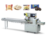 Pain sandswich flow machine d'emballage entièrement automatique horizontale emballage snacks machine d'emballage opp film sac machine d'emballage