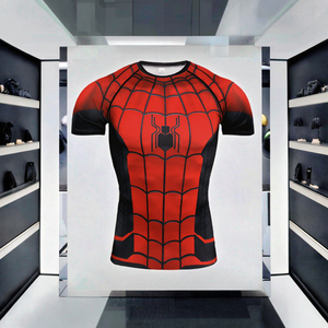 Camiseta Deportiva de Secado Rápido con Estampado 3D de Superhéroe, Corte Regular para Hombre, Manga Corta, Estilo Casual con Diseño de Spiderman - Product Image 3