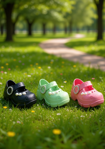 Sabots plateforme style Mary Jane avec perles, chaussures d'été légères et douces pour femmes et filles, taille 23, couleur rouge - Product Image 2