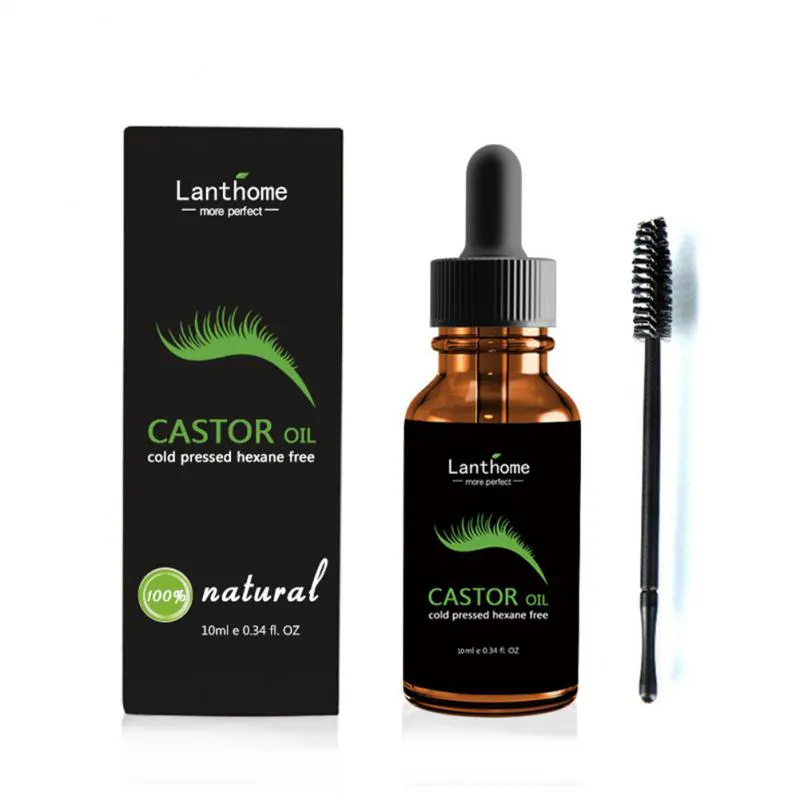 10ml Private Label Organico Naturale Crescita Delle Ciglia Nutrizione Olio di Ricino Con Mascara Bacchetta