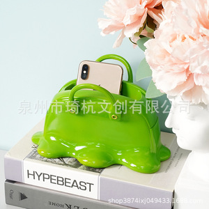 Jarrón de Cerámica con Forma Fluida Creativa, Estilo Nórdico Irregular, Decoración Floral para Mesa, Decoración del Hogar - Product Image 4