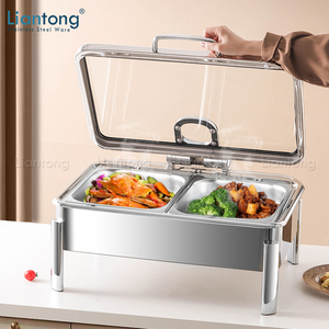 LT106-F 전기 난방 스테인레스 스틸 호텔 레스토랑 뷔페 취사 장비 9 L 푸드 워머 차핑 접시 - Product Image 6