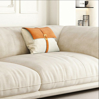 Canapé modulaire en tissu style Wabi-Sabi de luxe léger, design oreille d'éléphant, simple et moderne, trois-quatre places, pour petits appartements