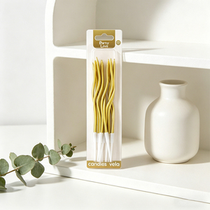 Candele a spirale in paraffina placcate oro, inodore, 11 cm, per decorazioni di compleanno - Product Image 6