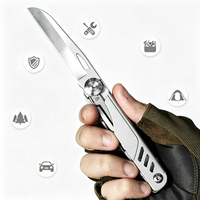 Couteau pliant en acier inoxydable, multi-usages, pour le camping, les situations d'urgence, l'autodéfense, couteau de poche tranchant, outil EDC pour l'extérieur