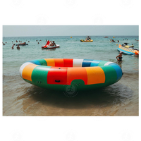 Bateau Disco Rotatif Gonflable Commercial en PVC pour Parc Aquatique Flottant – Équipement de Divertissement Aquatique pour Plage et Complexe Hôtelier