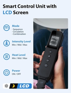 Masseur de jambes et de pieds à compression d'air, amélioration de la circulation, soulagement des douleurs musculaires, intensité réglable, design confortable, alimentation USB - Product Image 5