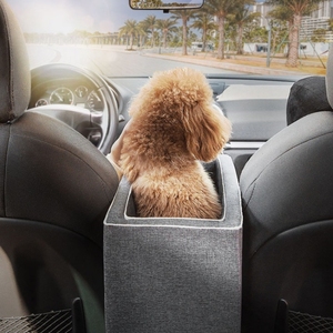 Wholesale Direct Sales Pet Collapsible Removable Waterproof <strong>Cover</strong> <strong>Carrier</strong> Bag Dog Booster <strong>Car</strong> Armrest <strong>Seat</strong> with Seatbelt - Product Image 6