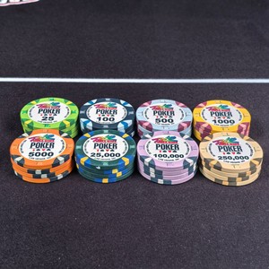 Jetons <span class=keywords><strong>de</strong></span> poker WSOP <span class=keywords><strong>de</strong></span> haute qualité 10G 39MM en matériau écologique, qualité casino, jetons entièrement imprimés en couleur, logo personnalisé, commande en gros rapide - Product Image 1