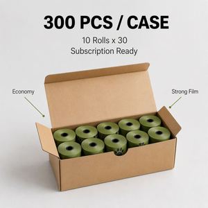 Sacs à déjections canines robustes en gros, 300 pièces, sacs à déchets en LDPE, lot multi-rouleaux pour abonnement d'entreprises et vente en gros aux propriétaires d'animaux - Product Image 1