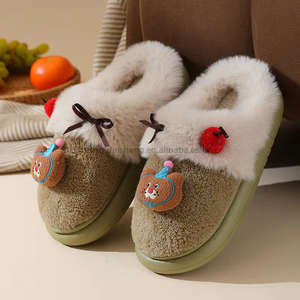 Chaussons d'hiver en coton chauds de haute qualité avec semelle en EVA naturelle, dessus en peluche, motif dessin animé mignon Mao Mao Tuo, neufs et de qualité supérieure - Product Image 1