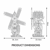 Set de Bloques de Construcción de Arquitectura Medieval Personalizado, Etiqueta Privada OEM, Ladrillos de Casa Retro MOC, Juguete STEM para Adultos, Decoración