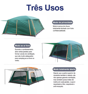 Barraca Iglú para 8 Personas Impermeable 4000mm Joyfox Verde Oscuro 380x260x195cm - Product Image 5
