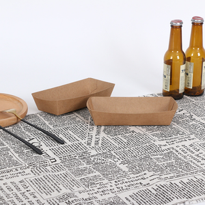 Boîte de restauration rapide à collation <span class=keywords><strong>jetable</strong></span> pleine grandeur bon marché en gros <span class=keywords><strong>plateau</strong></span> de papier <span class=keywords><strong>plateau</strong></span> de nourriture avec logo imprimé - Product Image 6