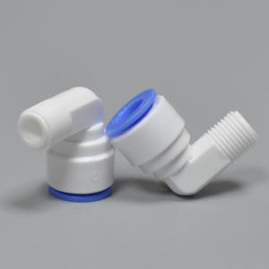 Connecteur de purificateur d'eau, filetage externe à 2 points vers coudière à 3 points, diamètre du tuyau 14, vanne pour système d'osmose inverse - Product Image 1