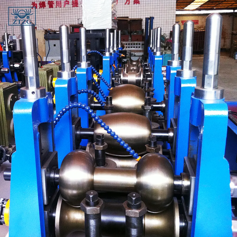 Máquina de fabricación de tubos de acero inoxidable, molino de tubos de acero redondo, línea de producción