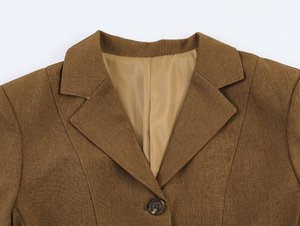 Blazer Sólido <span class=keywords><strong>de</strong></span> Diseño para <span class=keywords><strong>Mujer</strong></span> 2026, <span class=keywords><strong>Chaqueta</strong></span> Elegante <span class=keywords><strong>de</strong></span> Oficina para el Trabajo, OEM/ODM por Fábrica China, Abrigos Formales - Product Image 3