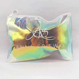 Pochette cosmétique holographique, sac en plastique à fermeture éclair pour bijoux, sac d'emballage holographique pour cils - Product Image 5