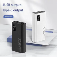 Dernier modèle de batterie externe à charge ultra-rapide 22,5 W avec sortie Type C, capacité réelle de 20 000 mAh, affichage numérique, Micro USB, PD