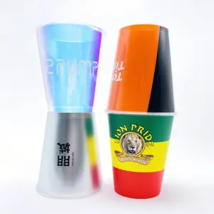 模具注射带走饮料饮料咖啡Pp塑料杯彩虹彩色全印花冷杯360毫升500毫升700毫升