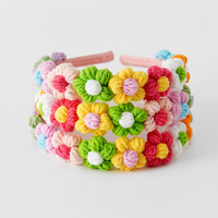 Serre-tête tricoté à la main, coloré, motif Choux-Flower, accessoire de performance, vente en gros d'usine