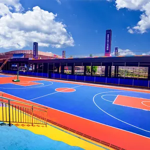 Superficie autonivelante SPU de 3 capas, Material de pintura para suelo, exterior, pista de baloncesto