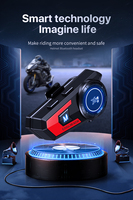 Casque Moto X7 avec Demi-Visière Étanchéité Haut-Parleur BT Écouteur Indicateur de Batterie LED Casque Stéréo Ouvert pour Moto