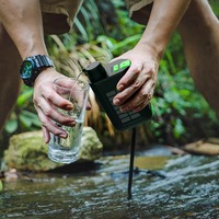 Bouteille filtrante à eau électrique portable en plastique avec membrane UF 0,01 micron, compatible solaire et VR, 6 étapes, pour camping extérieur et usage domestique