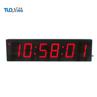 Temporizador Digital LED de 6 Dígitos, Reloj Programable de 4 Pulgadas con Función de Sincronización de Hora y Alarma